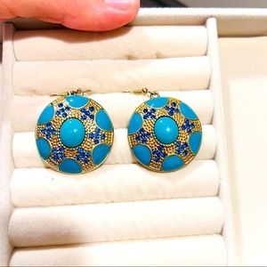 BEAUTIFUL and vibrant summer round earrings